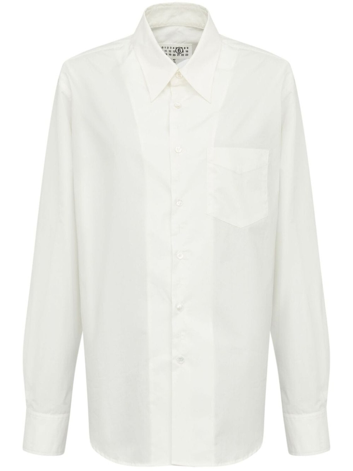 

MM6 Maison Margiela рубашка с разрезами, белый