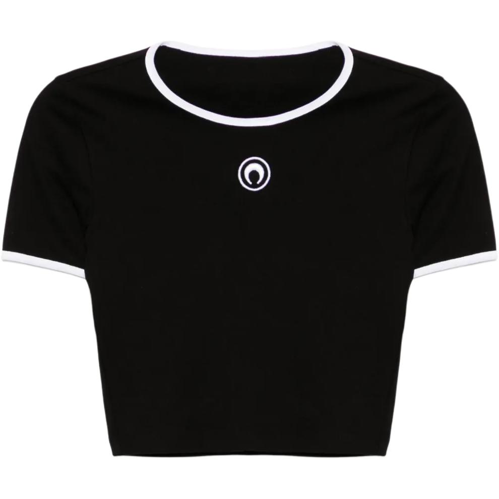 

Футболка из смесового органического хлопка Marine Serre, черный