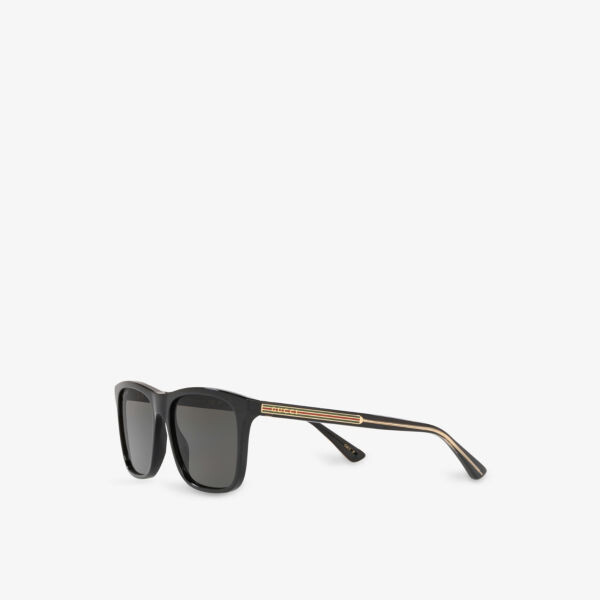 GC001659 солнцезащитные очки из ацетата в прямоугольной оправе Gucci, черный — фото 3