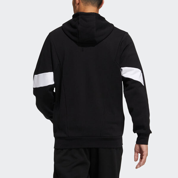 Куртка adidas St Kn Block Jkt Sports Training Knit hooded Logo Jacket Black, мультиколор — фото 4