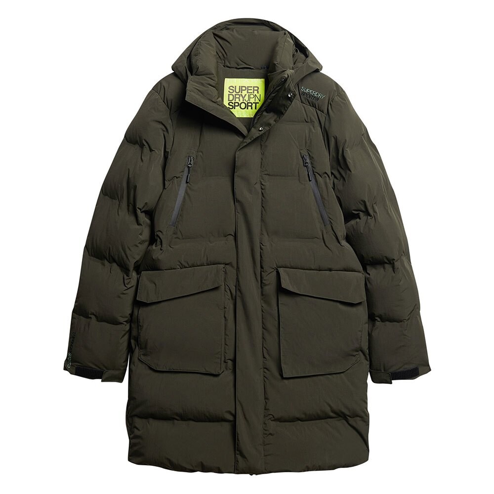 

Куртка Superdry Longline Padded, зеленый