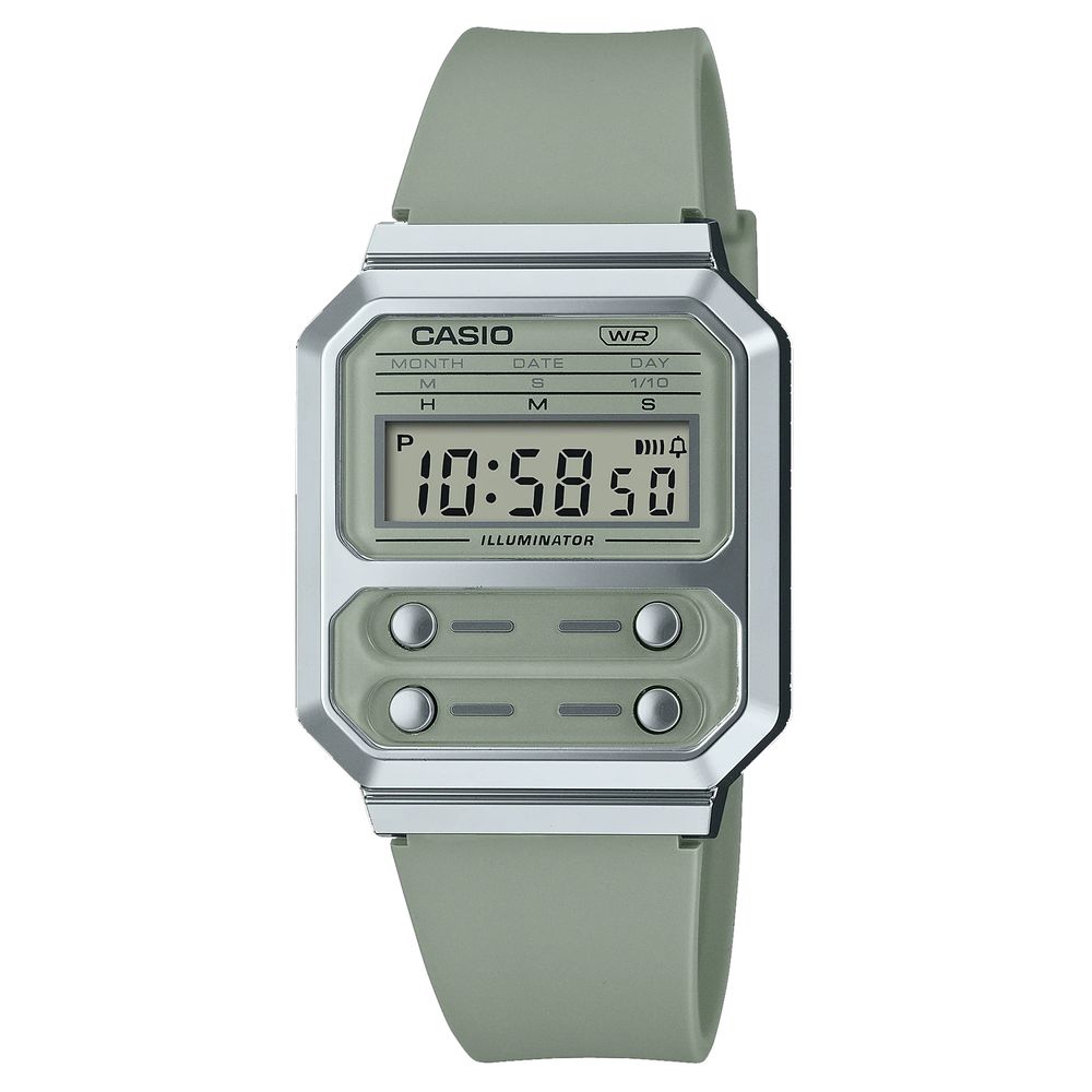 

Зеленые силиконовые часы Casio