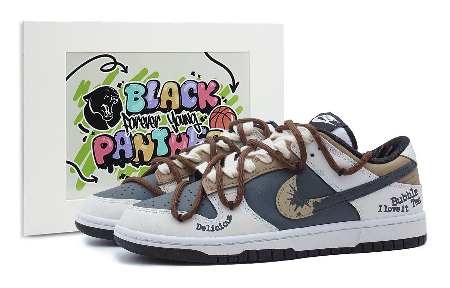 

Кроссовки Nike Dunk Skateboard Shoes Men Low-Top Black White