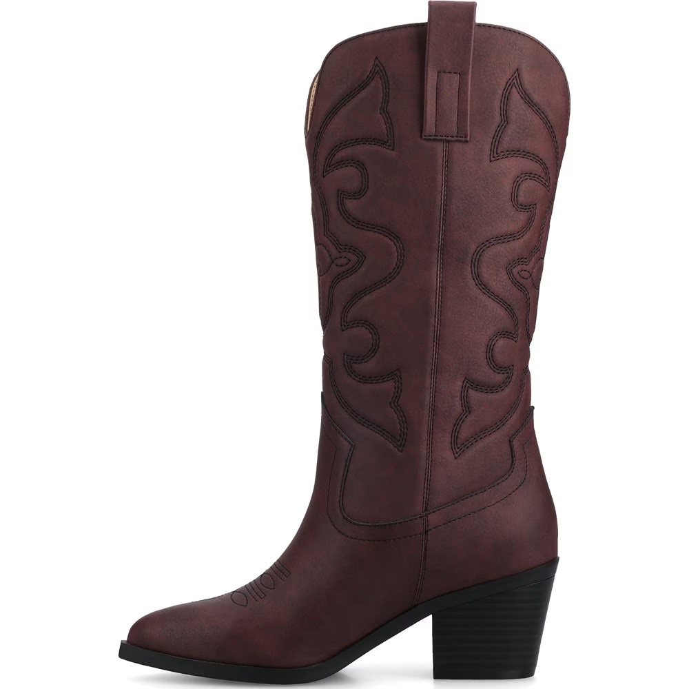 Ковбойские сапоги Chantry с широким голенищем Journee, цвет oxblood — фото 4