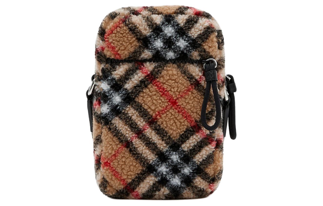 

Полиэстеровый чехол для телефона через плечо на пояс детский коричневый и разноцветный Burberry