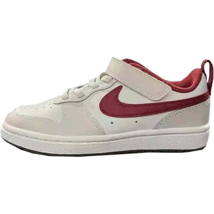 Кроссовки для скейтбординга Court Borough Low top Kids', бежево-красные, для детей 3-7 лет Nike, Beige Red