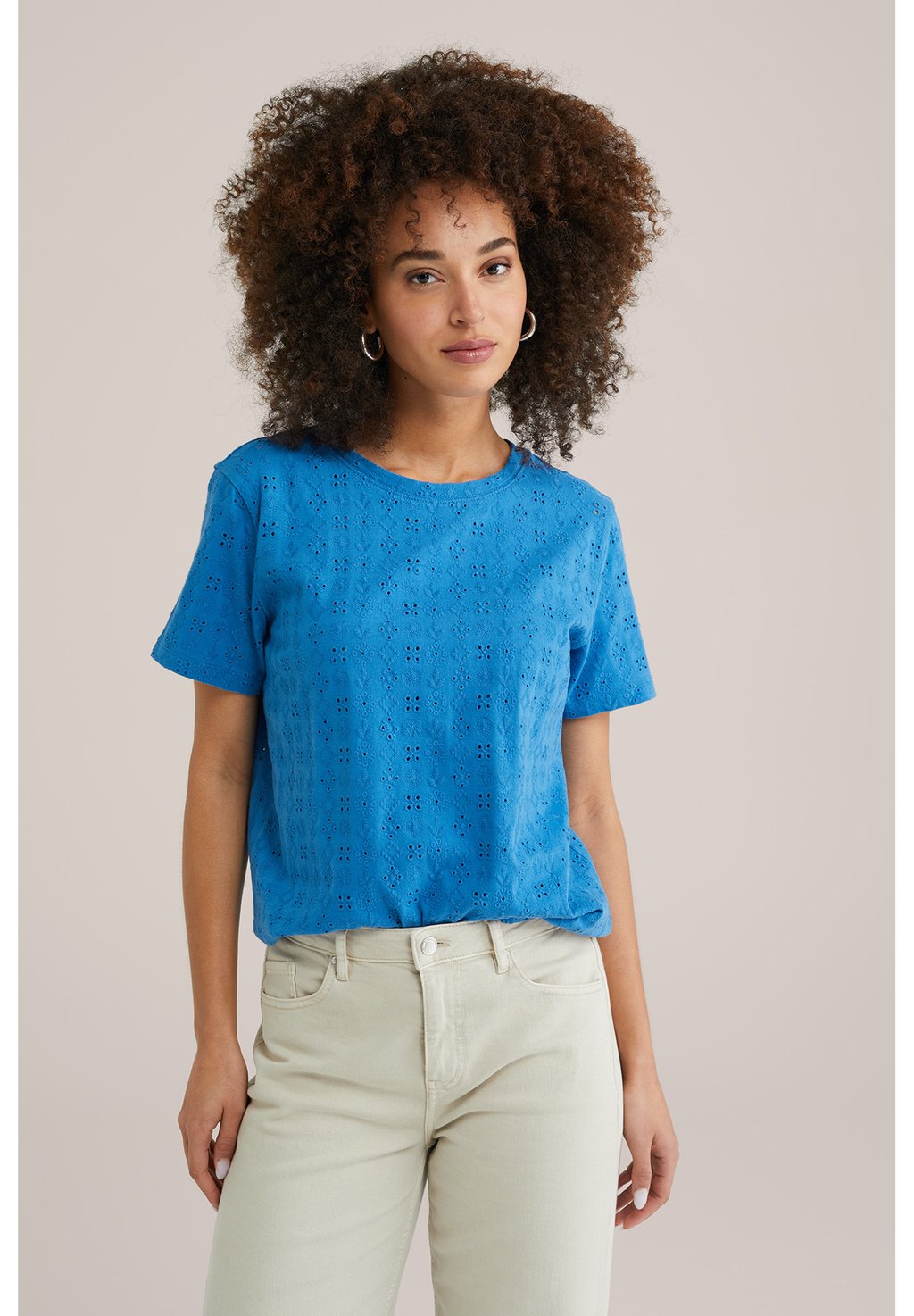 

Футболка с принтом Blouse WE Fashion, синий
