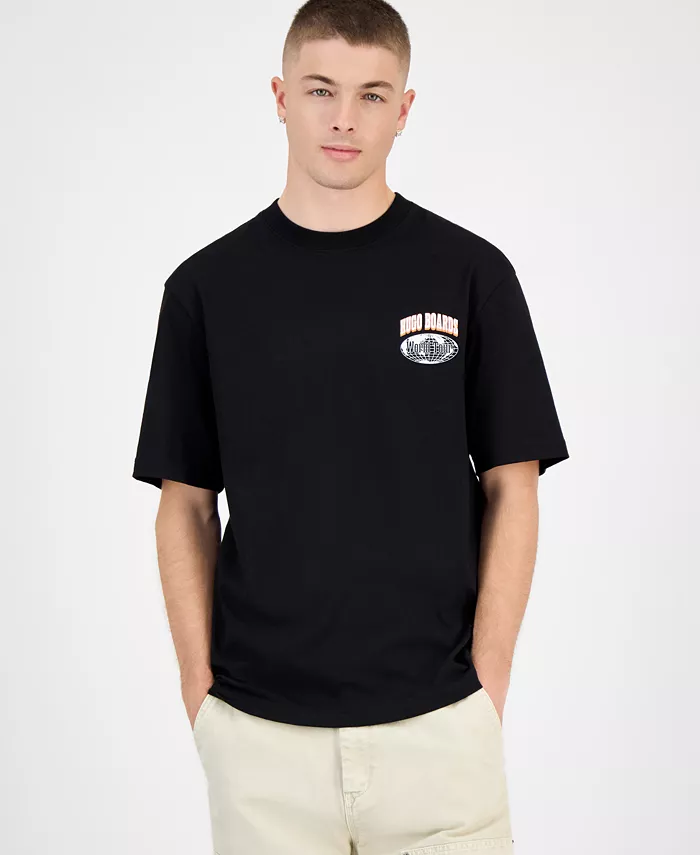 

Мужская футболка Nartupix с логотипом и принтом Hugo Boss, черный