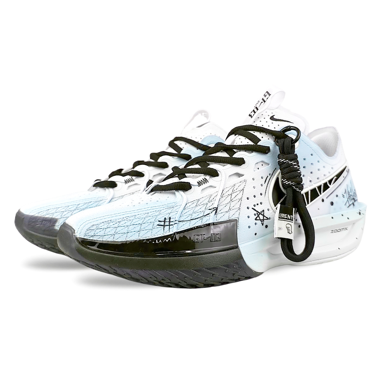 Nike Air Zoom G.T. Cut 3 Износостойкие противоскользящие низкие баскетбольные кроссовки Unisex Белый — фото 4