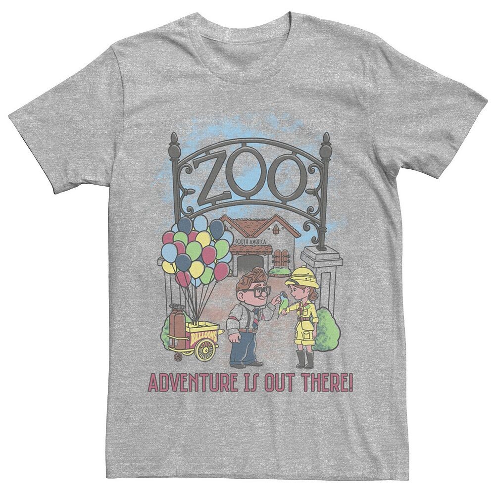 

Мужская футболка Disney/Pixar's Up Carl & Ellie At the Zoo Disney / Pixar, цвет Athletic Heather