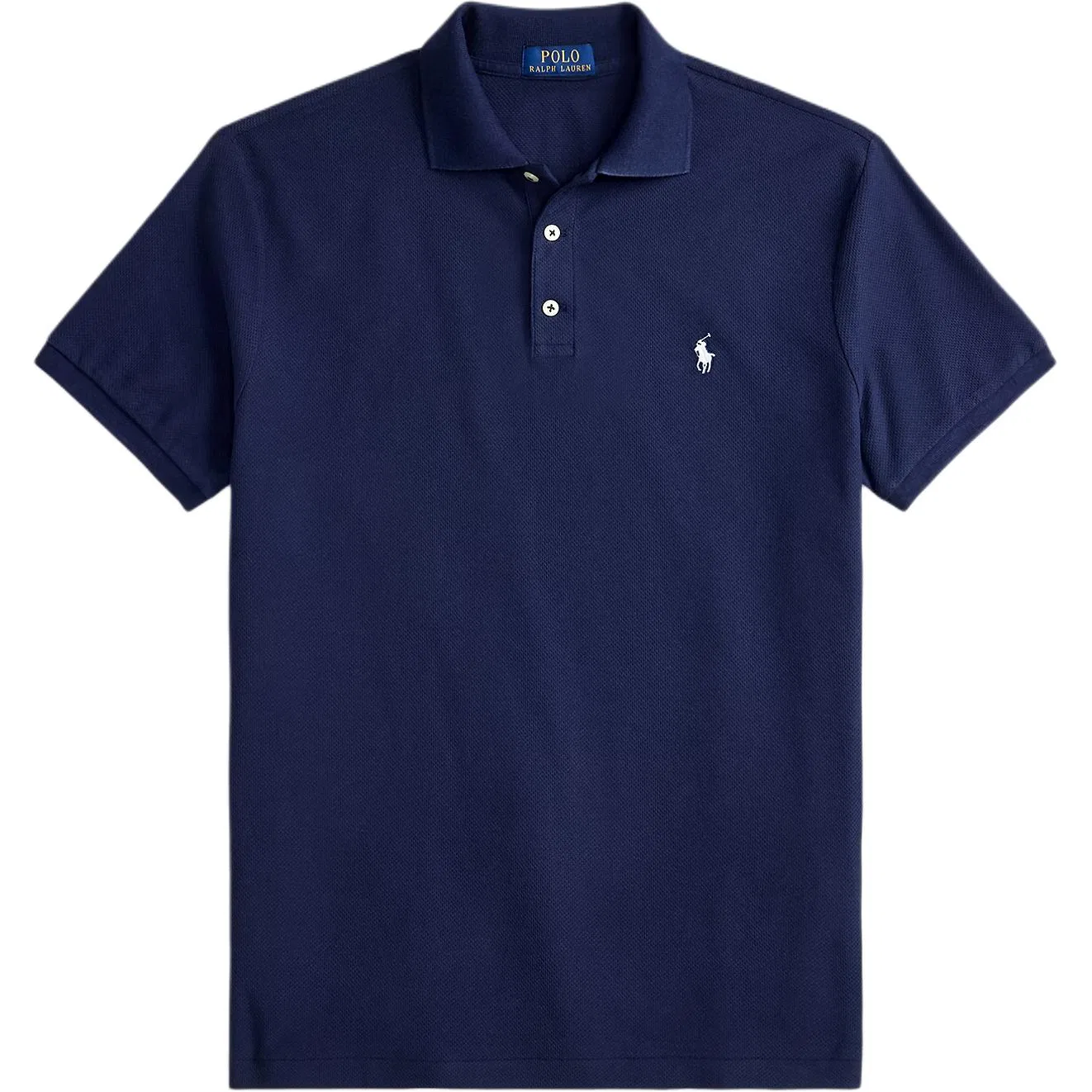 Поло Polo Ralph Lauren Custom Slim Fit мужское морской синий — фото 3