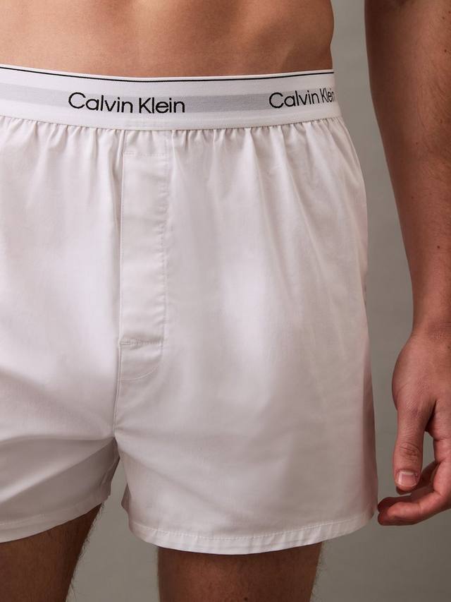 Хлопковые боксеры Icon Cotton Stretch Slim Calvin Klein, Pack of 3, Black/White/Grey — фото 4