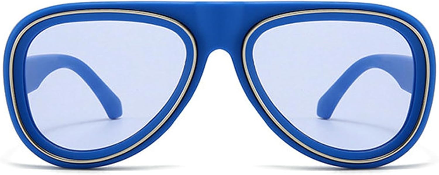 

Солнцезащитные очки Helena Fashion Oval для женщин и мужчин, ретро, ​​увеличенного размера, с двойной оправой, в стиле «пилот», модные, с защитой от УФ-излучения UV400, C5