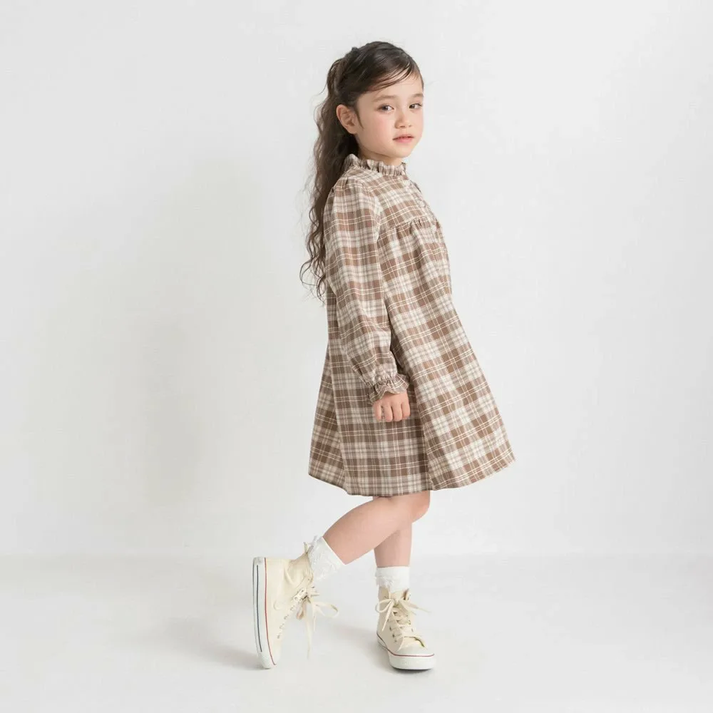 Клетчатое платье с перевязанной грудью Branshes, beige