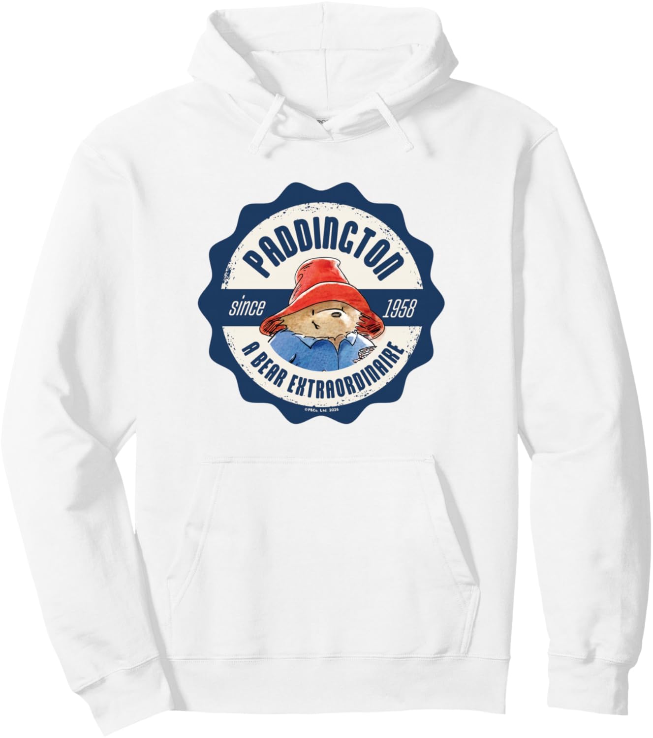 

Худи с эмблемой «Paddington A Bear Extraordinaire» с 1958 года, белый