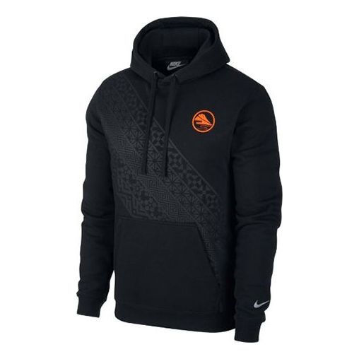 

Толстовка men's club twill printing pullover black Nike, черный