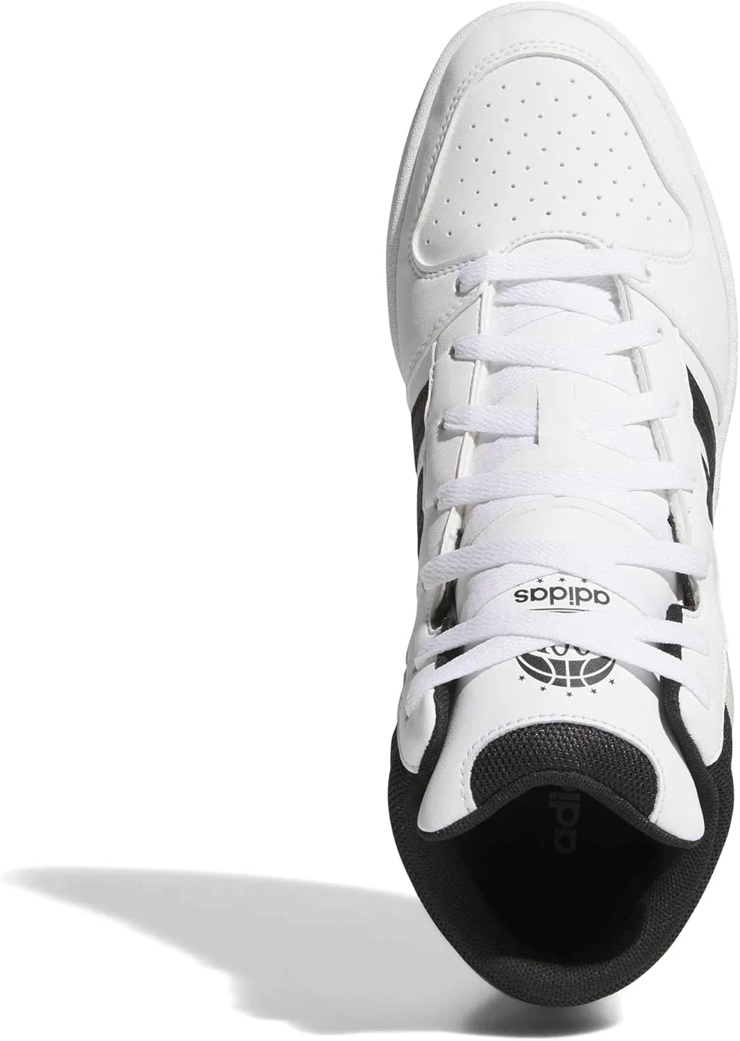 Кроссовки Adidas Unisex Hoops Mid Classic, Ftwr White Core Black Orbit Grey — фото 3