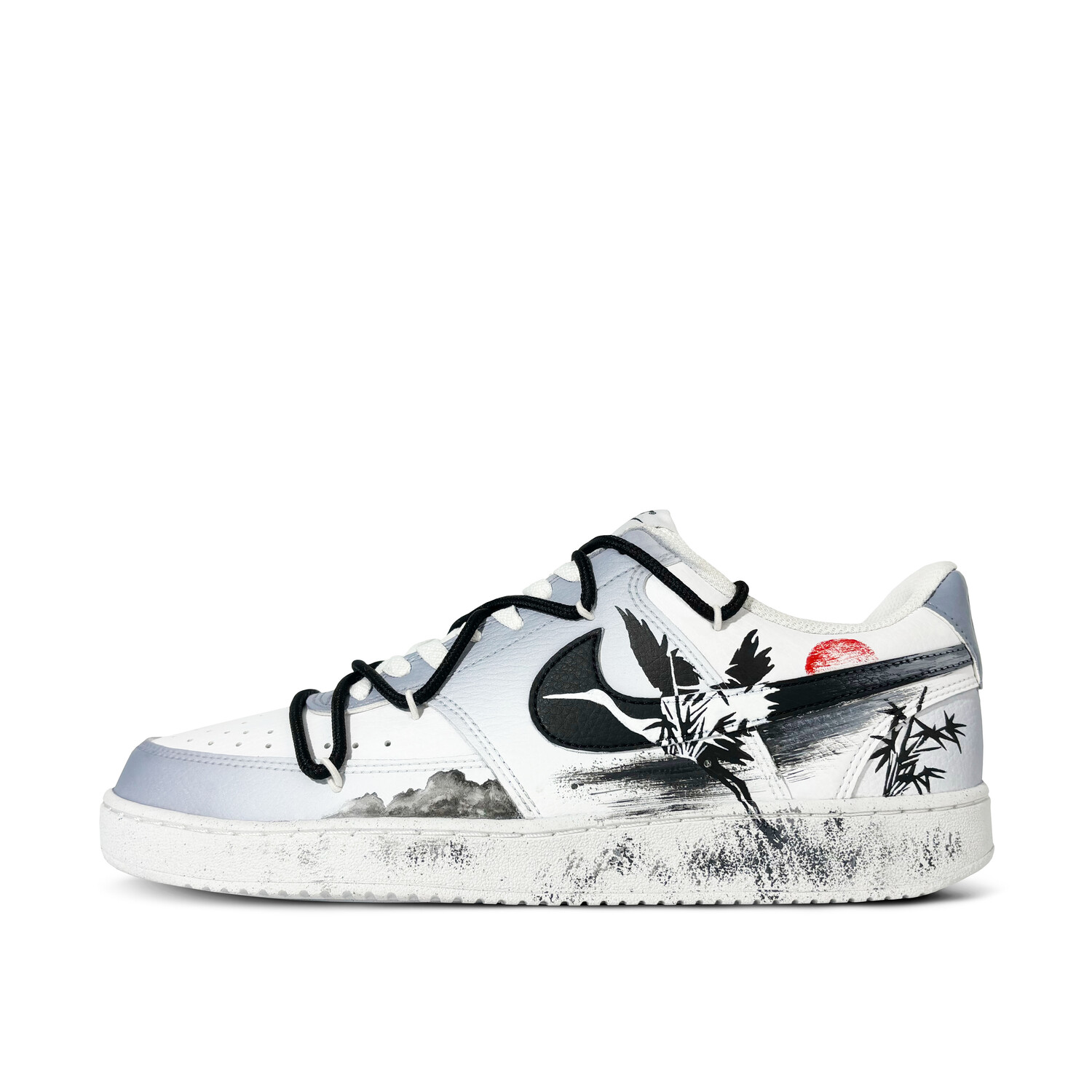 

Кроссовки Nike Court Vision 1 Skateboard Shoes Men Low-Top Black White Gray, Черный, Кроссовки Nike Court Vision 1 Skateboard Shoes Men Low-Top Black White Gray