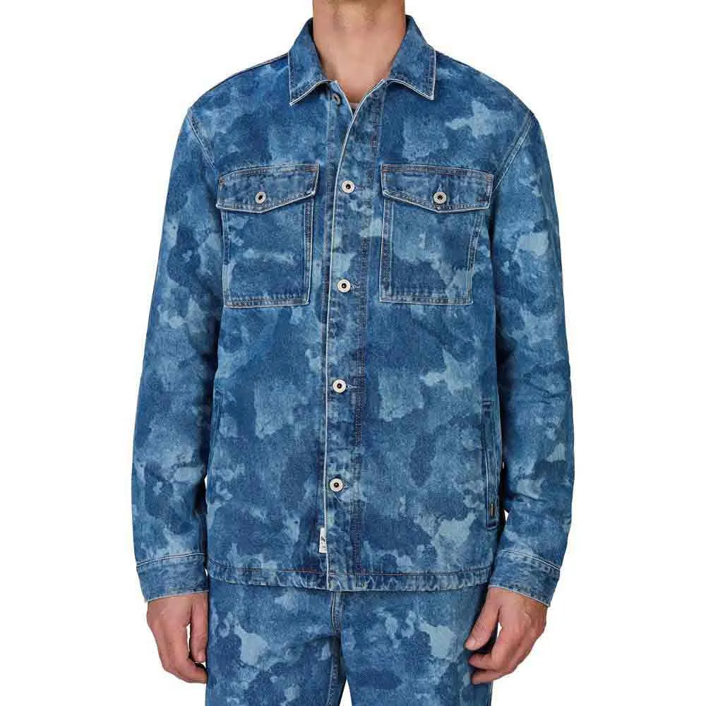 

Куртка Pepe Jeans Eaton Camouflage denim, синий