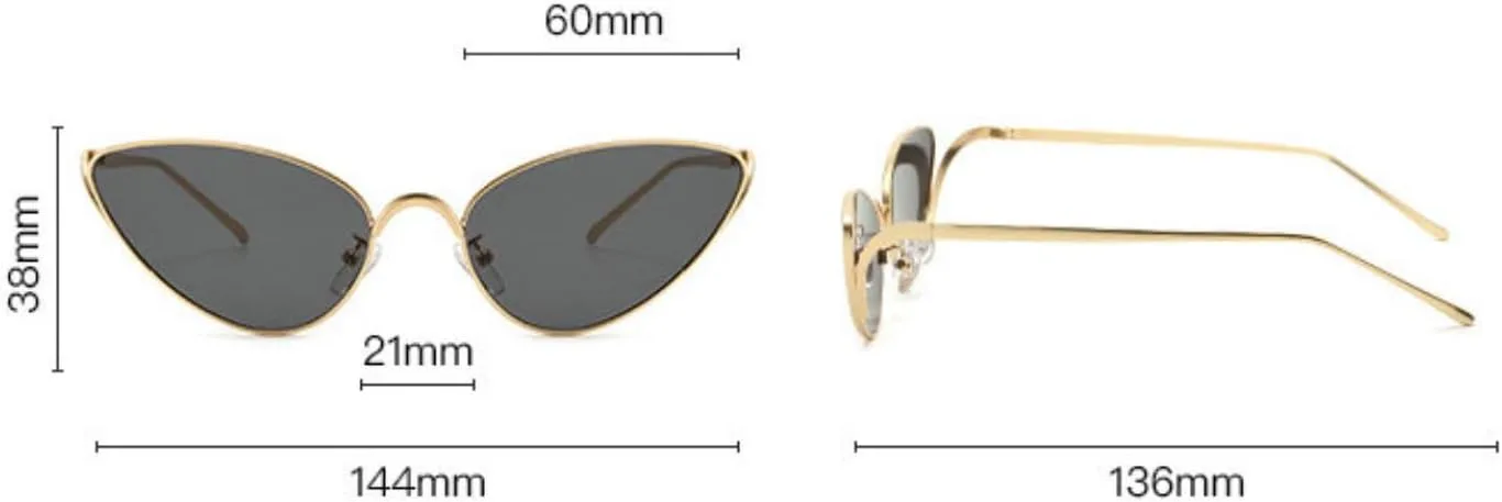 

Винтажные солнцезащитные очки «кошачий глаз» Willochra для женщин, роскошные, модные, в стиле панк, треугольные, для женщин, с защитой от ультрафиолета UV400, C3