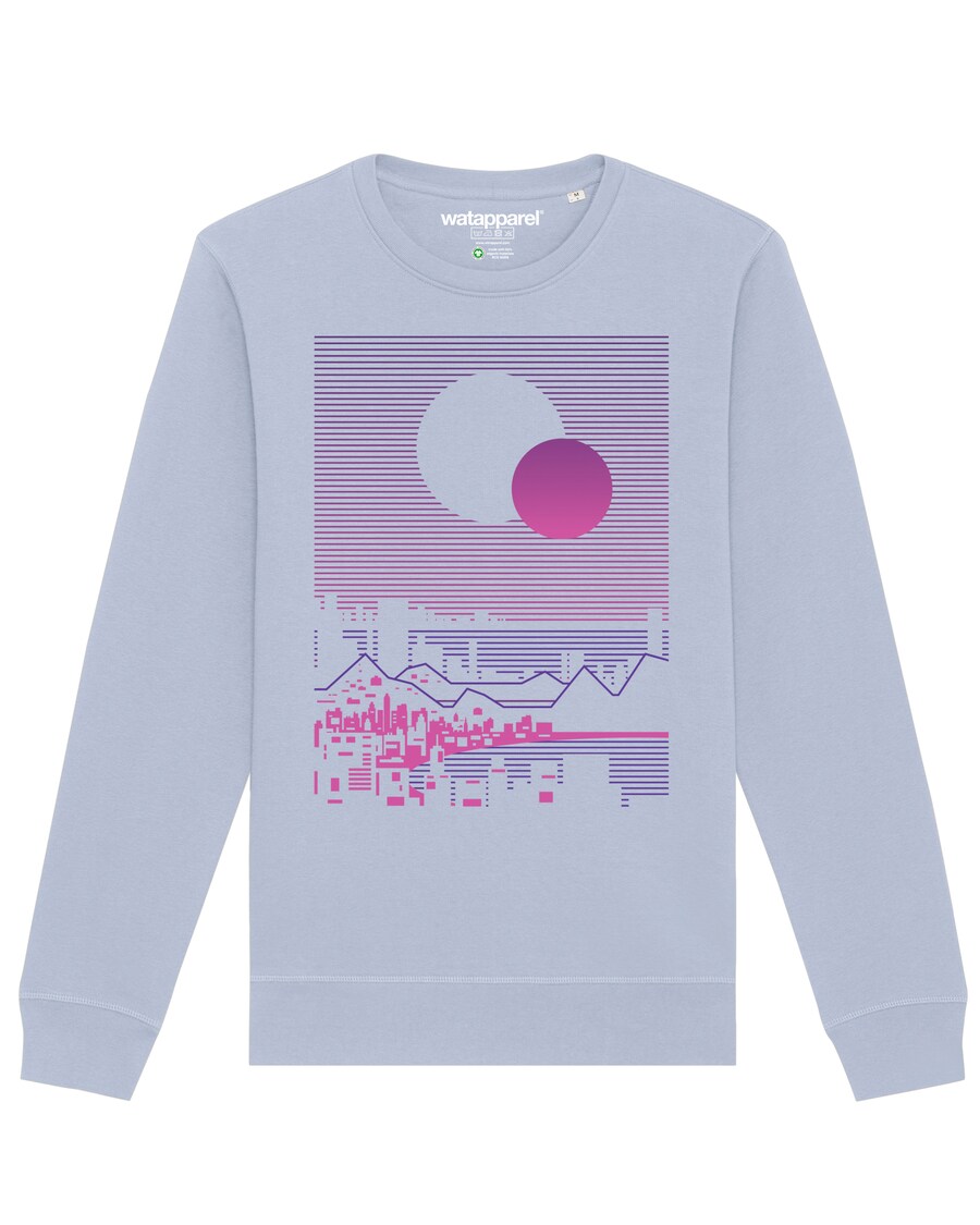 

Толстовка Watapparel Sun and Moon Skyline, светло-синий
