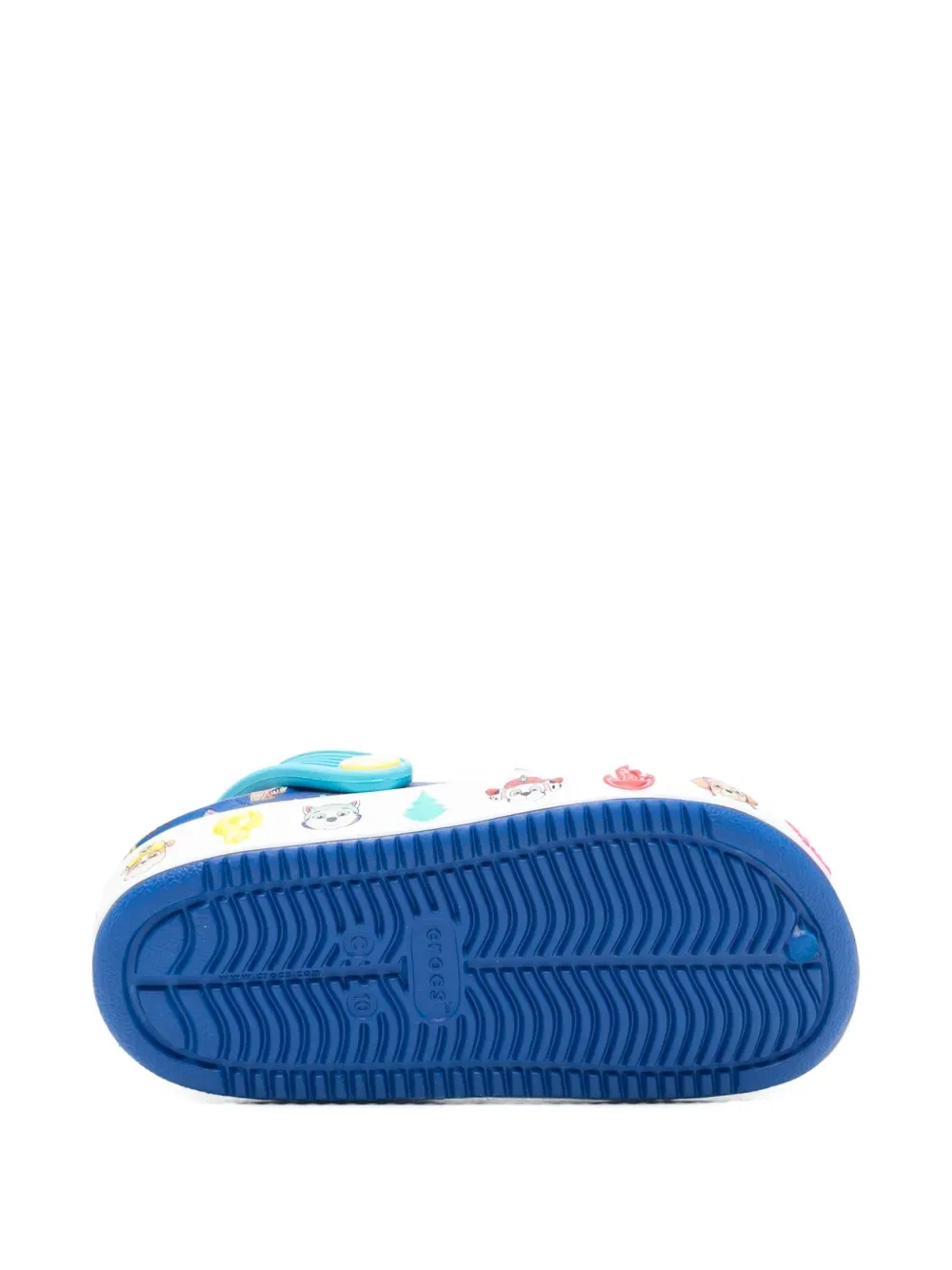 Тапочки с узором на ремешках Patrulha Canina T Off Court  Crocs Kids, синий — фото 4