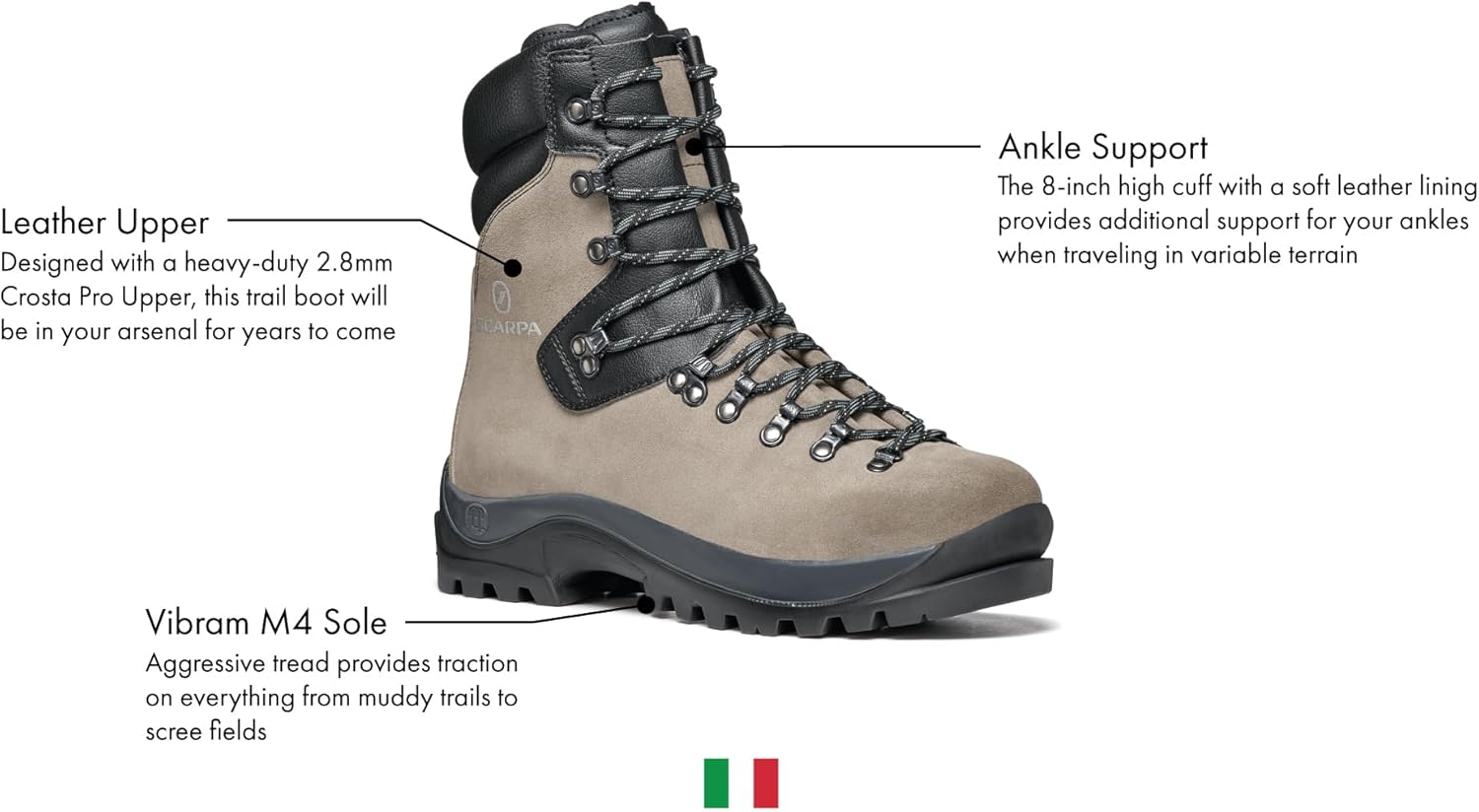 Треккинговые ботинки SCARPA Fuego для альпинизма и пожаротушения в дикой местности, Bronze — фото 2
