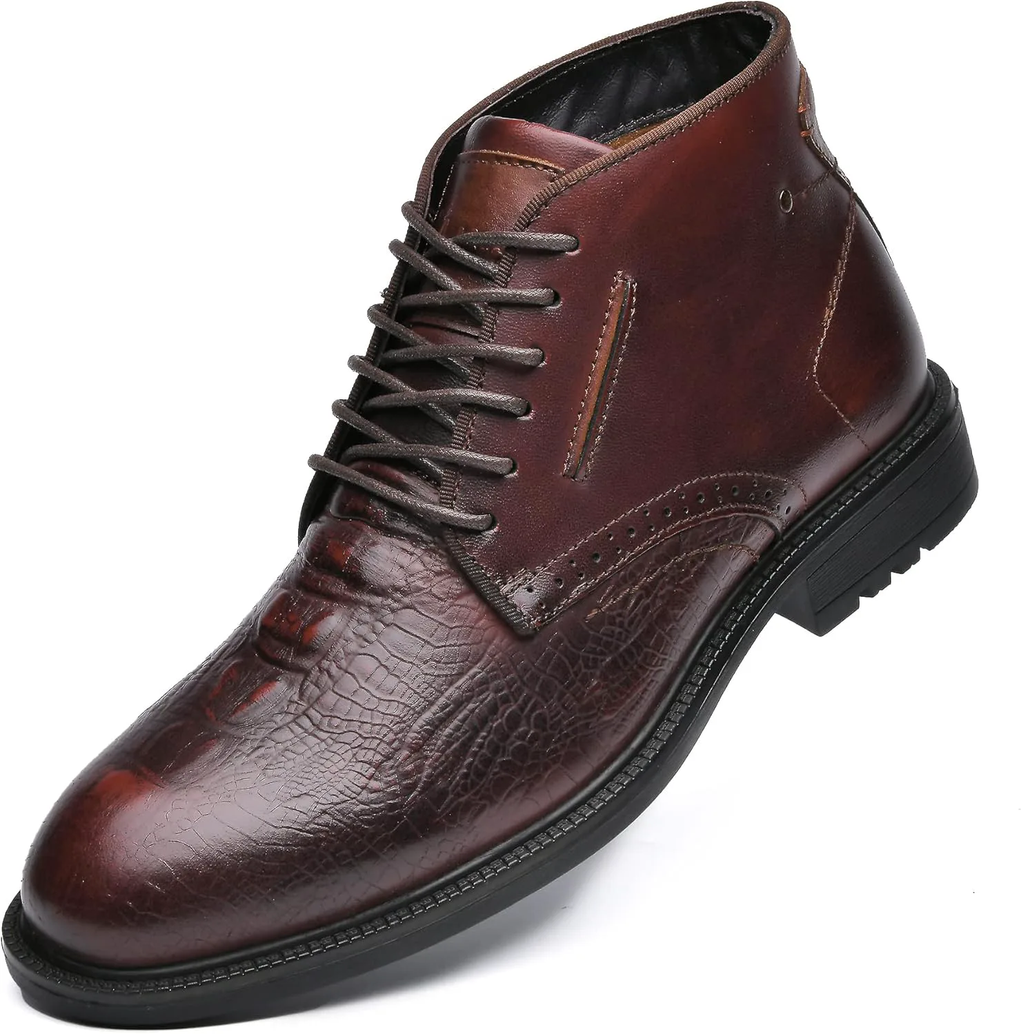 Мужские ботинки Arkbird Chukka из натуральной кожи, классические повседневные ботинки оксфордского стиля, коричневый — фото 4