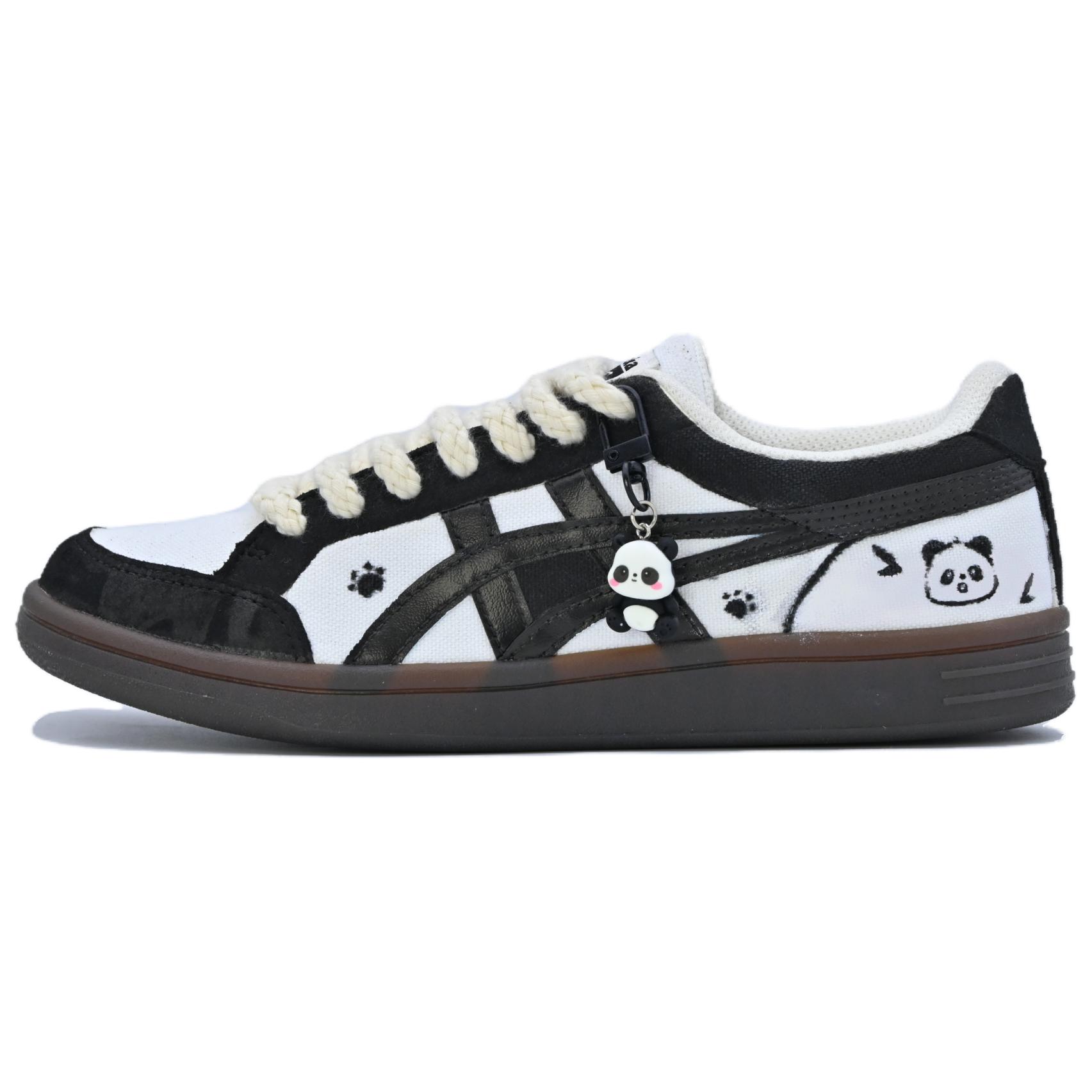 

Onitsuka Tiger Advanti Panda Баланс Покрытия Легкие Противоскользящие Кроссовки для скейтбординга Унисекс Черно-Белые, цвет Black White