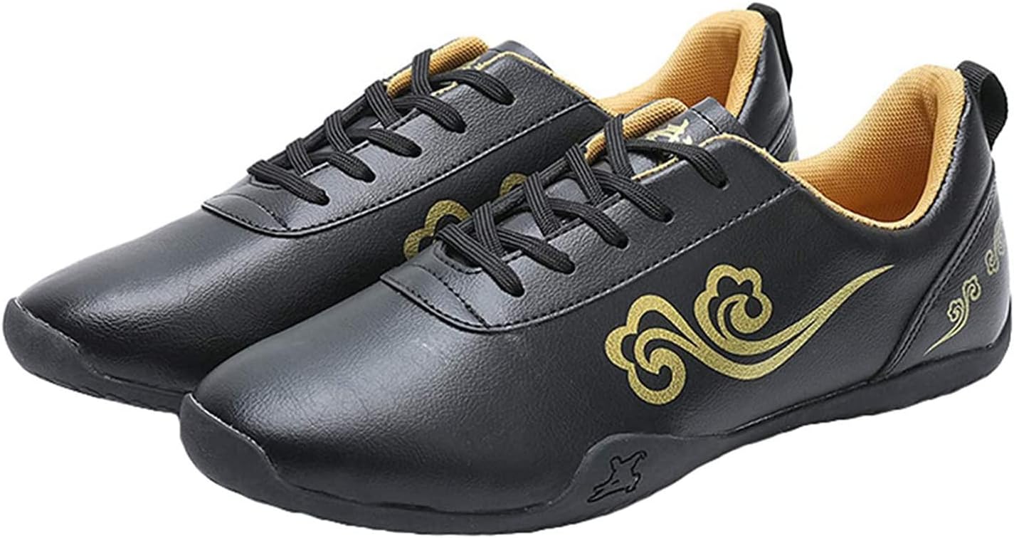 

Кроссовки UCUZMI для тхэквондо, кожаные старые пекинские туфли с резиновой подошвой, унисекс, для боевых искусств, зала, кунг-фу и тайцзи, черный