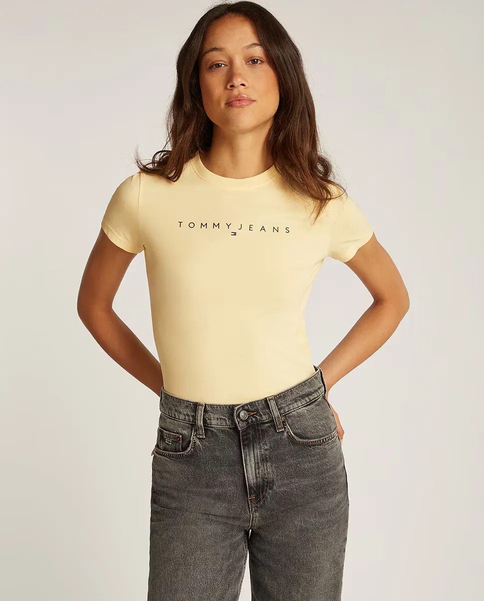 

Женская приталенная футболка с коротким рукавом Tommy Jeans, жёлтый