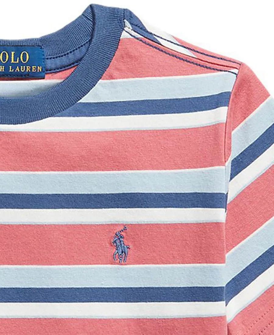 Футболка с круглым вырезом в полоску для мальчиков 2-7 лет Polo Ralph Lauren, мультиколор — фото 3