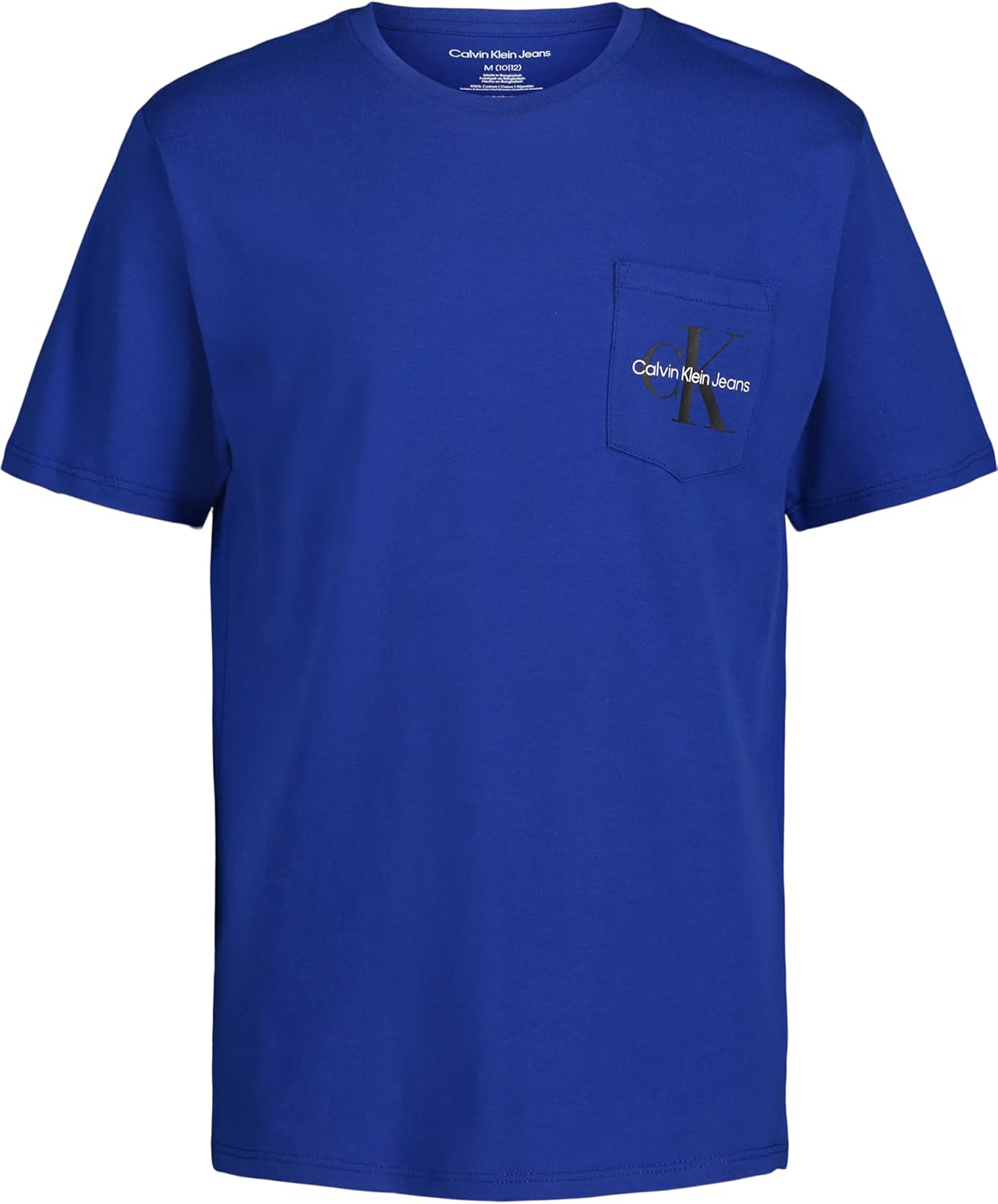 

Футболка Calvin Klein Boys с коротким рукавом, карманом, логотипом и круглым вырезом, мягкая, удобная, свободного кроя, Classic Surf Web