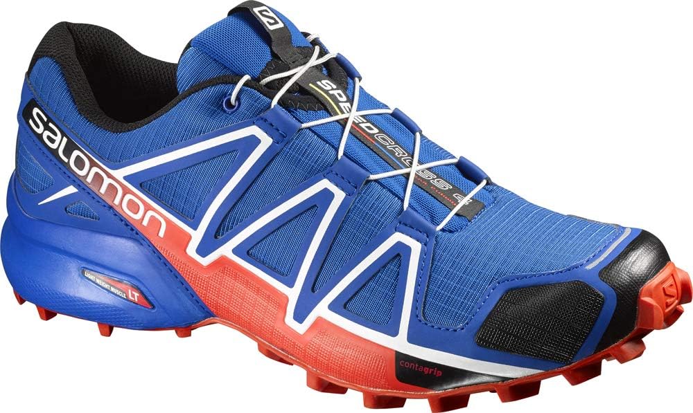 Мужские кроссовки для трейлраннинга Salomon Speedcross 4, синий/черный/оранжевый — фото 2