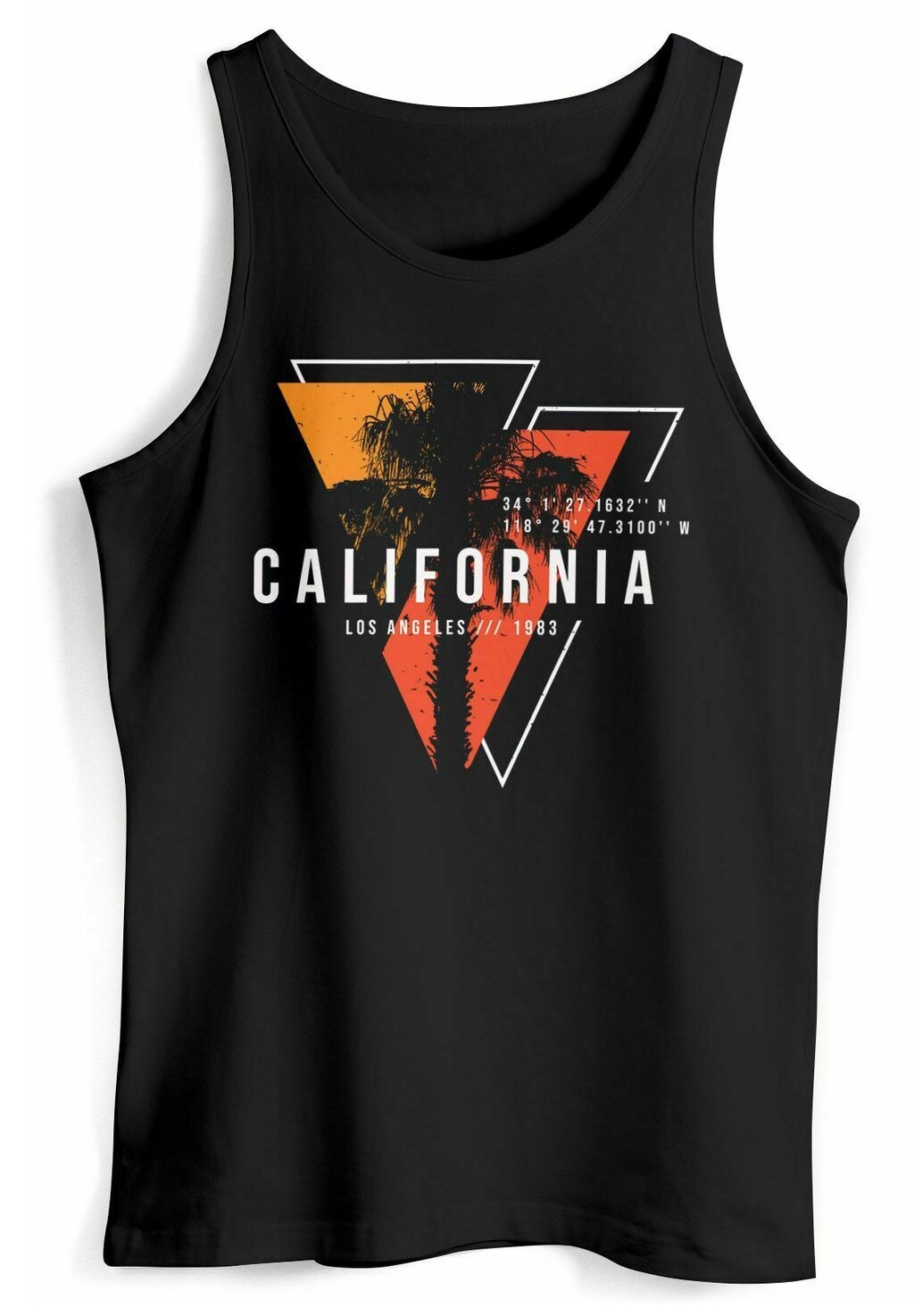 

Топ TANK- CALIFORNIA LOS ANGELES SURFING MOTIV SOMMER FAS Neverless, черный