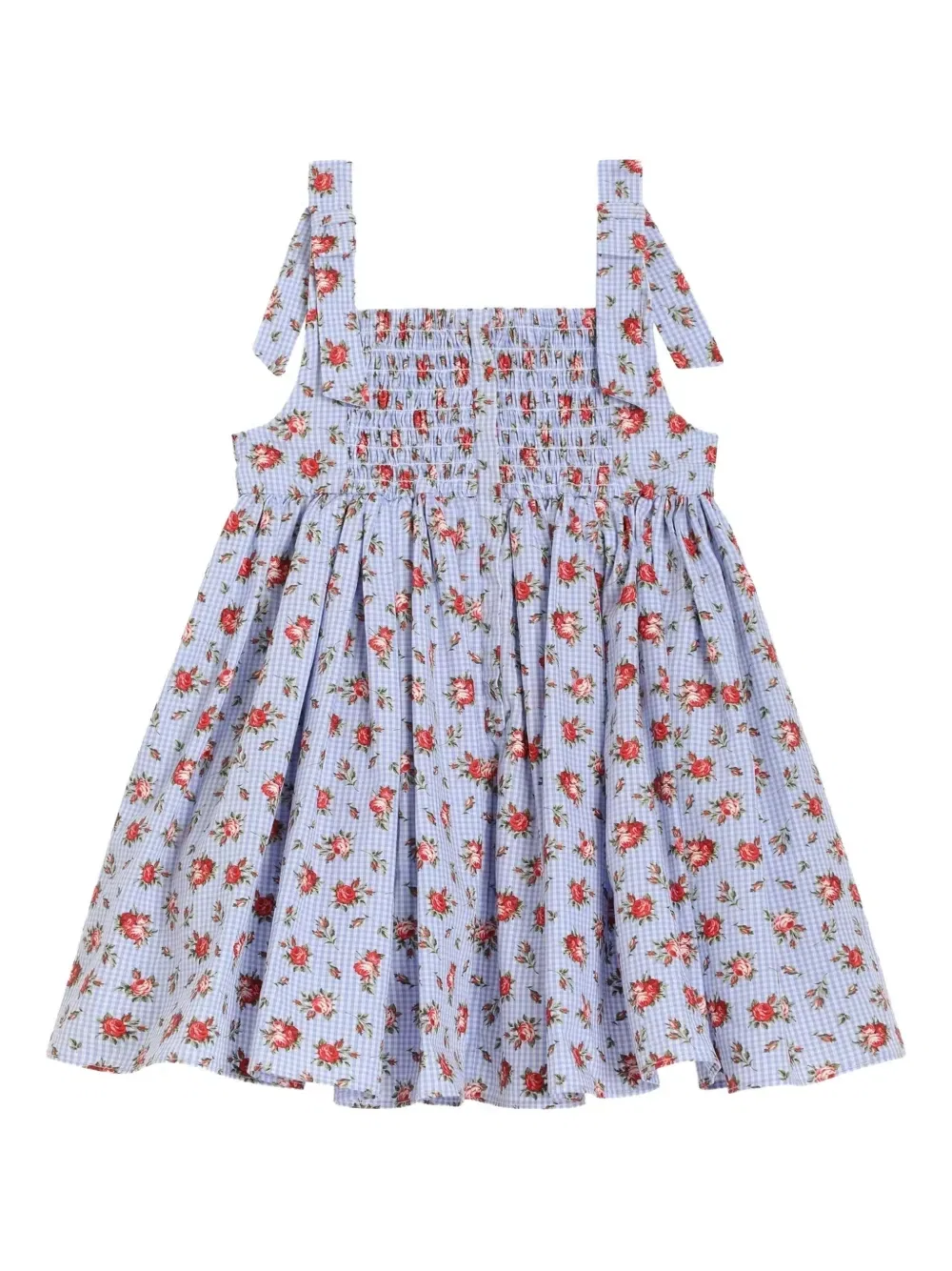 Платье с цветочным узором Dolce & Gabbana Kids, синий — фото 2