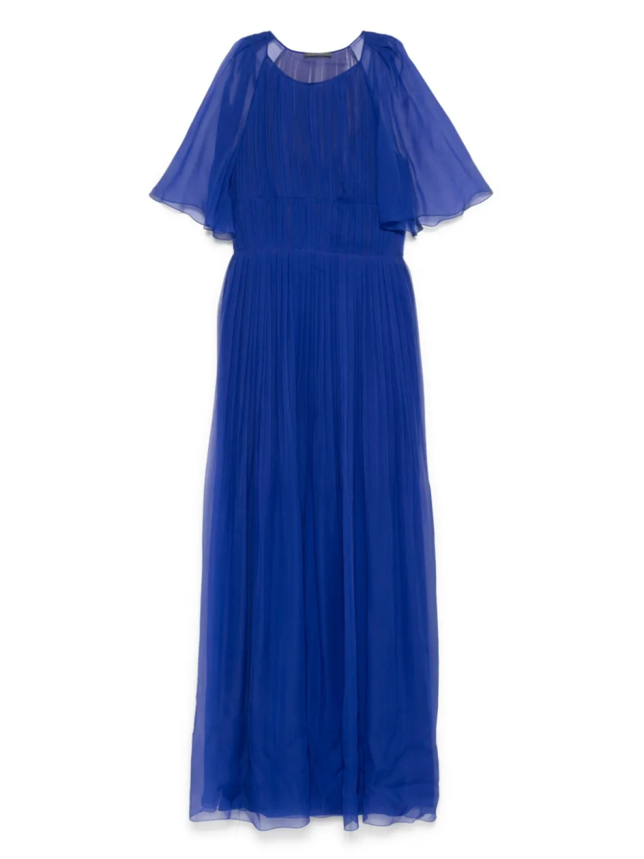 

Платье макси с плиссировкой Alberta Ferretti, синий