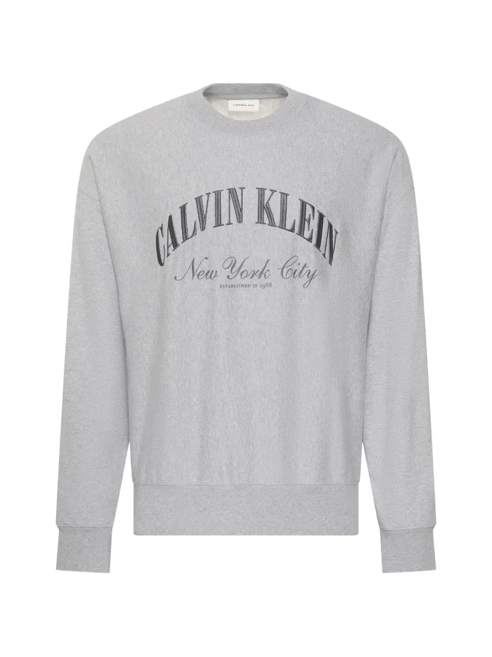 Свитшот с вышитым логотипом Calvin Klein, серый