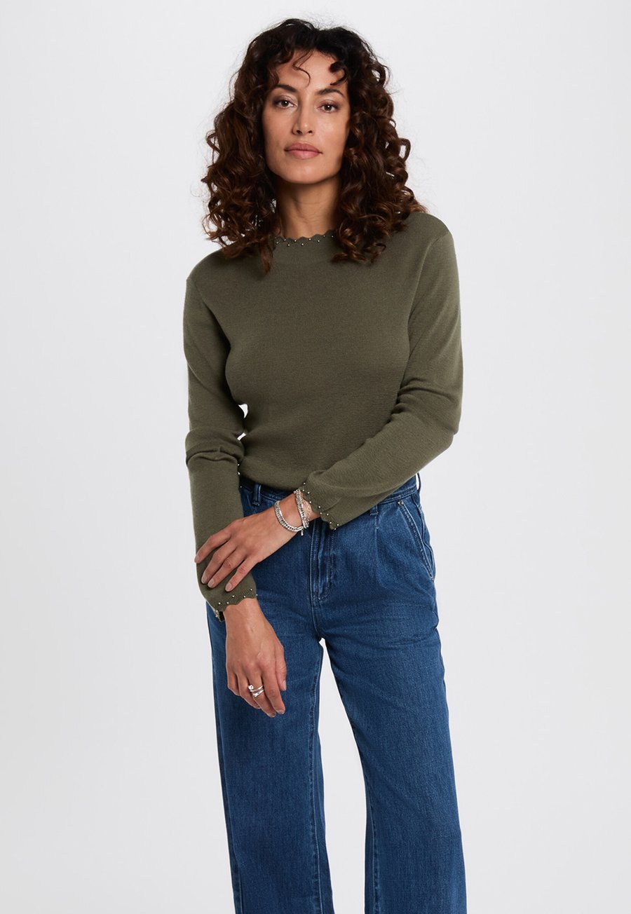 

Джемпер Morgan FITTED CREW NECK , Vert Kaki/Khaki