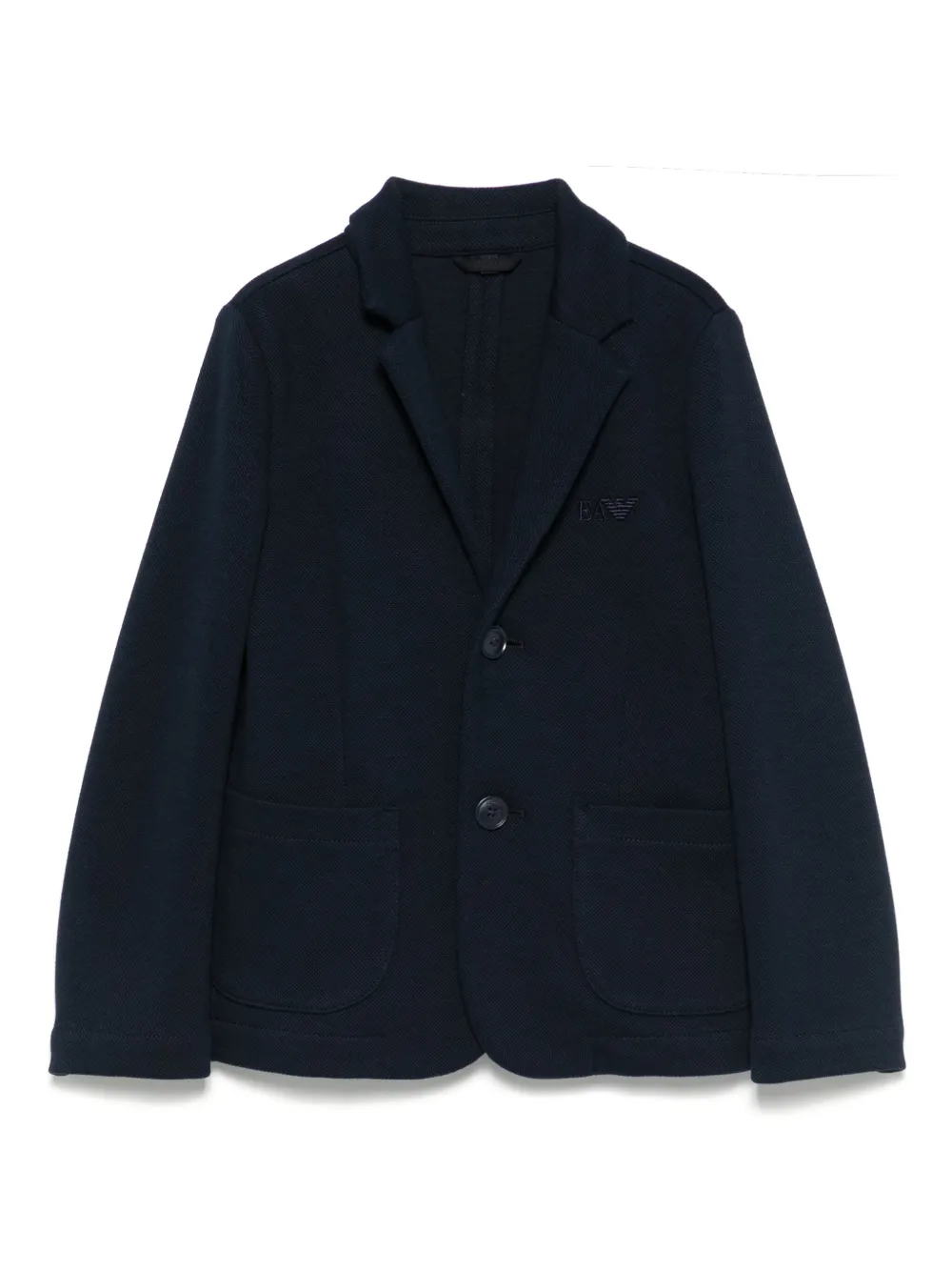 

Блейзер с вышитым логотипом Emporio Armani Kids, синий