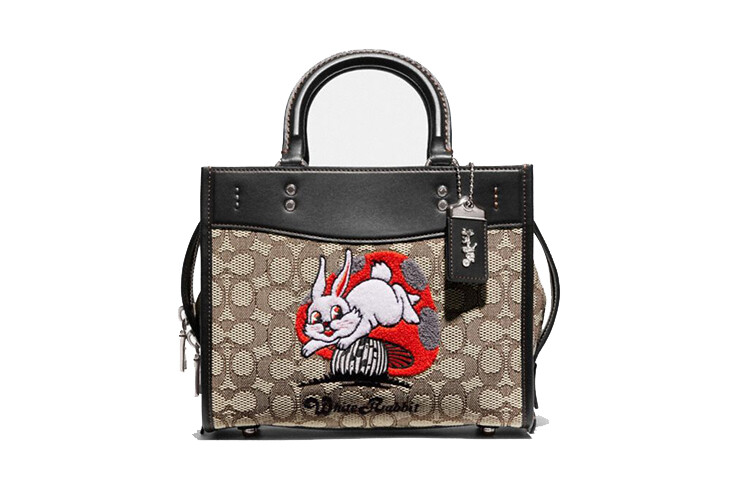 

COACH Женская сумка через плечо Rogue, Khaki/Black, Черный, COACH Женская сумка через плечо Rogue, Khaki/Black
