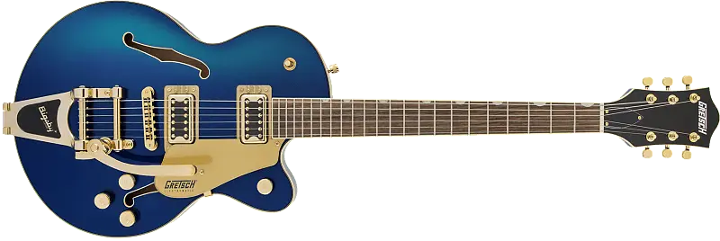 

Электрогитара Gretsch G5655TG Electromatic Center Block Jr. Single-Cut with Bigsby and Gold Hardware, Laurel Fingerboard Azure Metallic