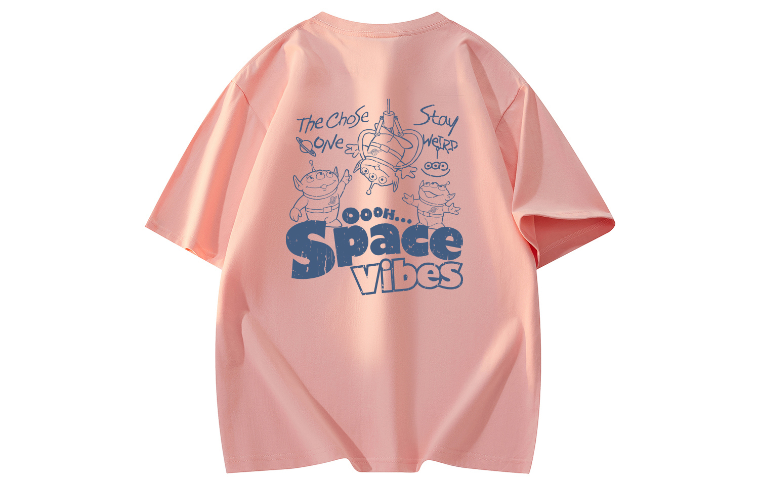 

Футболки унисекс с круглым вырезом, тонкие, плотные Disney, розовый