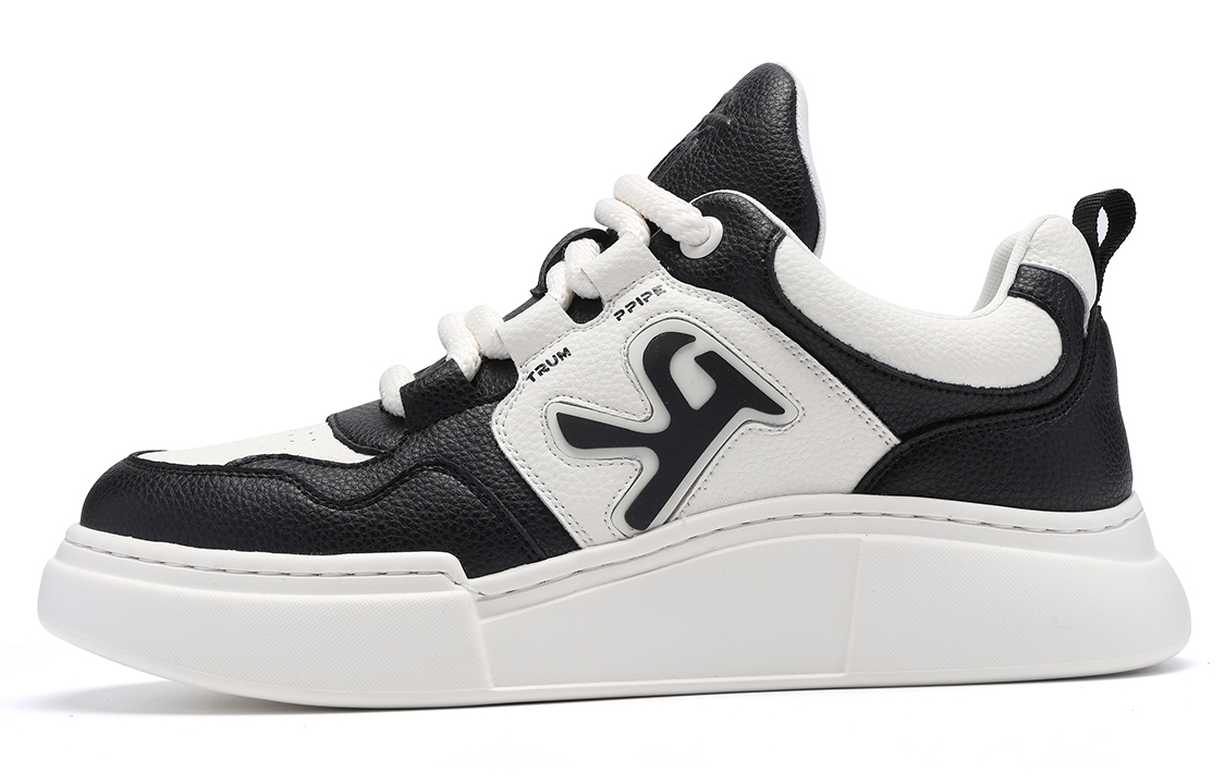 

Мужские скейтерские кроссовки TRUMPPIPE низкие бело-черные