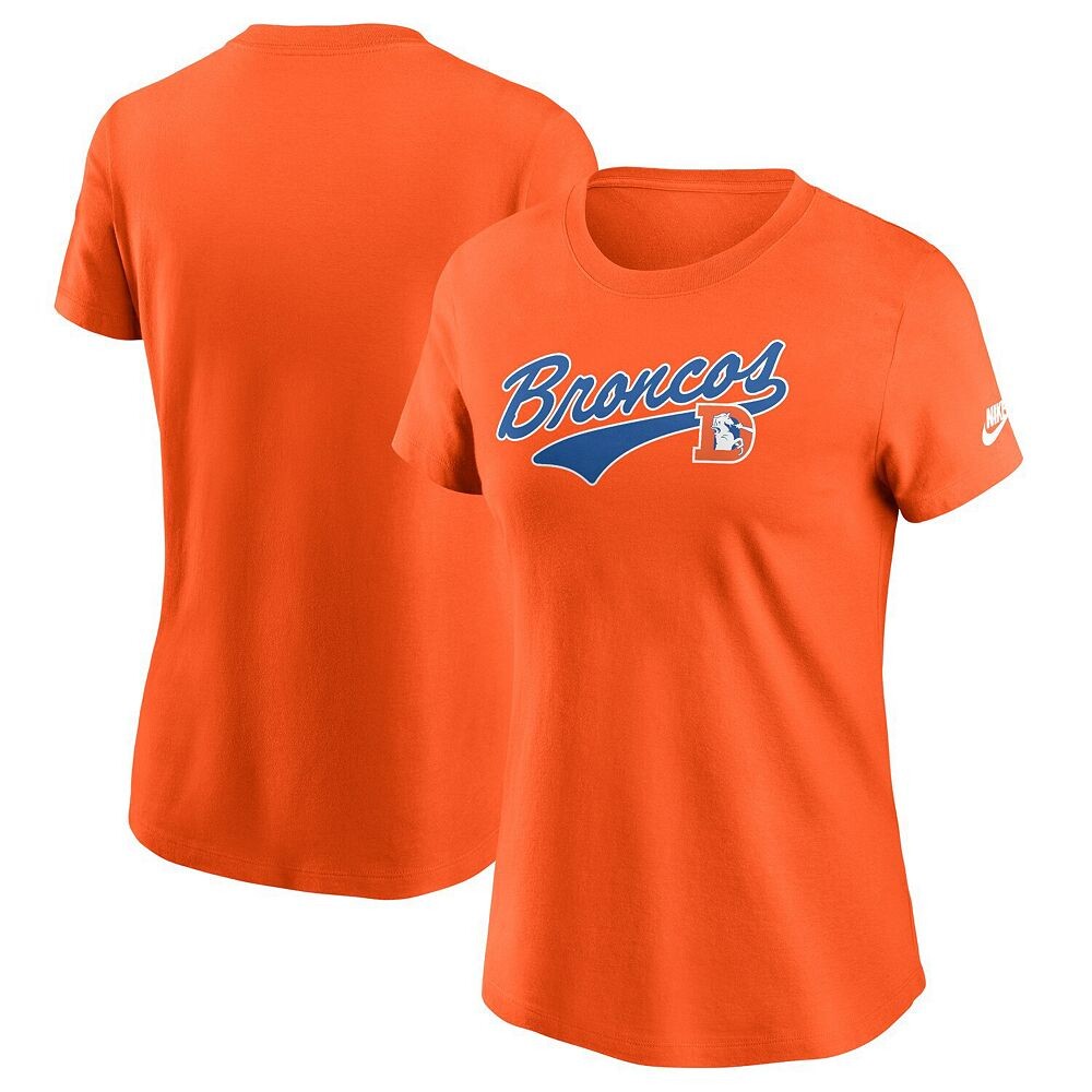 

Женская футболка с логотипом Nike Orange Denver Broncos Team, цвет Den Orange