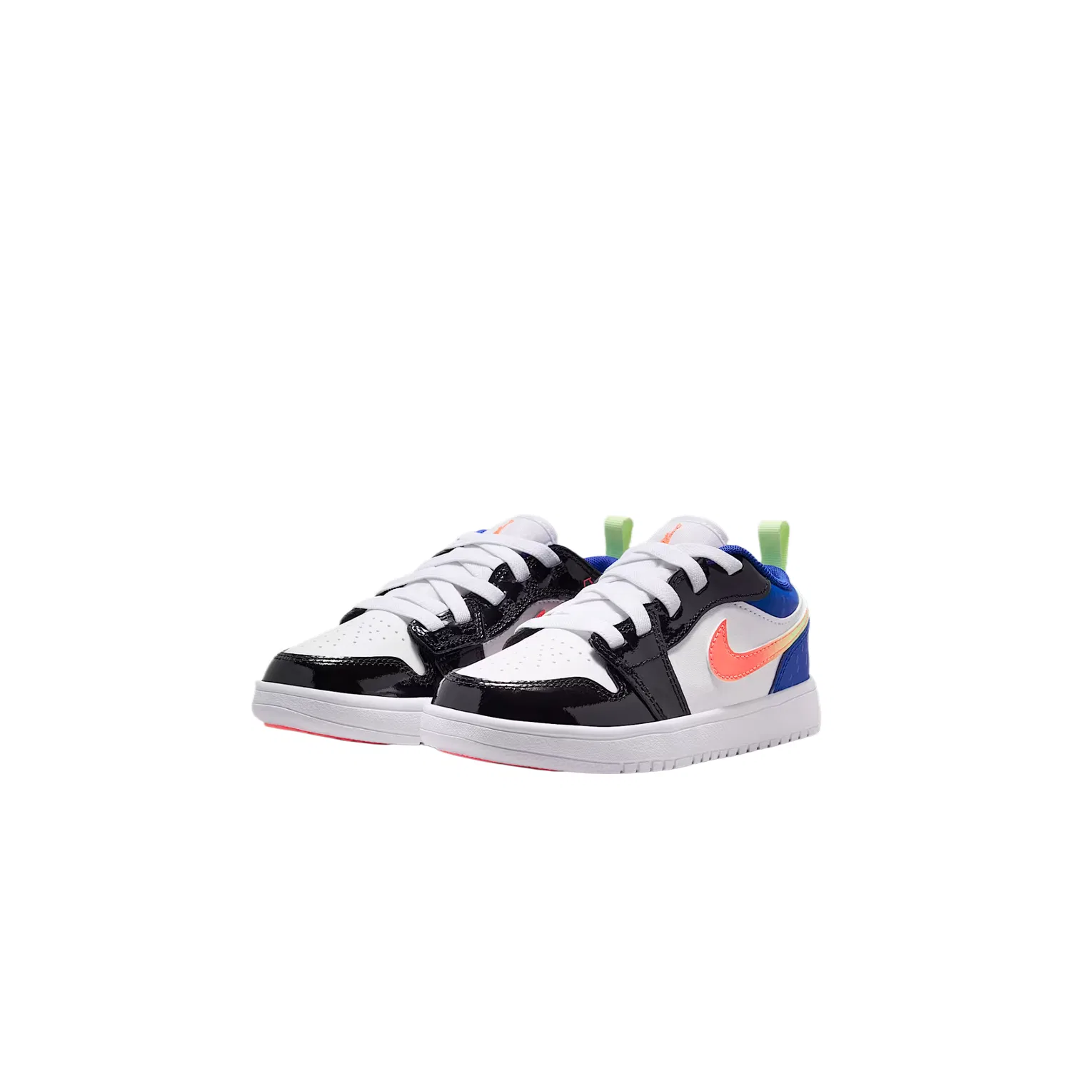 Детские кроссовки для скейтбординга Air 1 Kids Jordan, White/Black/Game Royal Blue/Bright Orange — фото 3