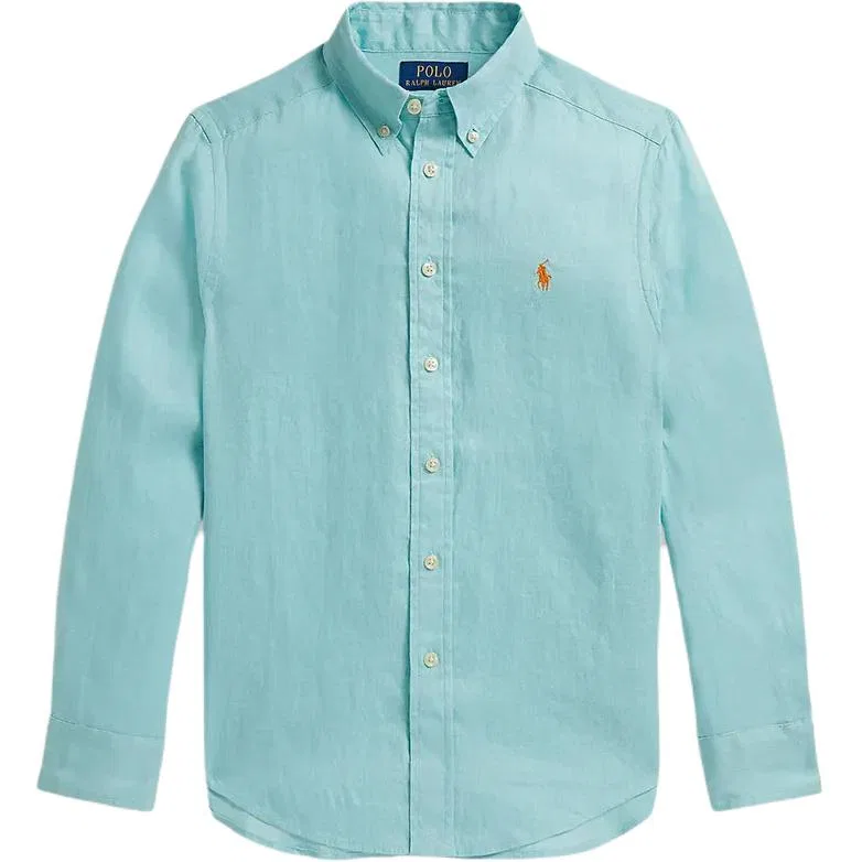 Детская рубашка Polo Ralph Lauren классическая синяя