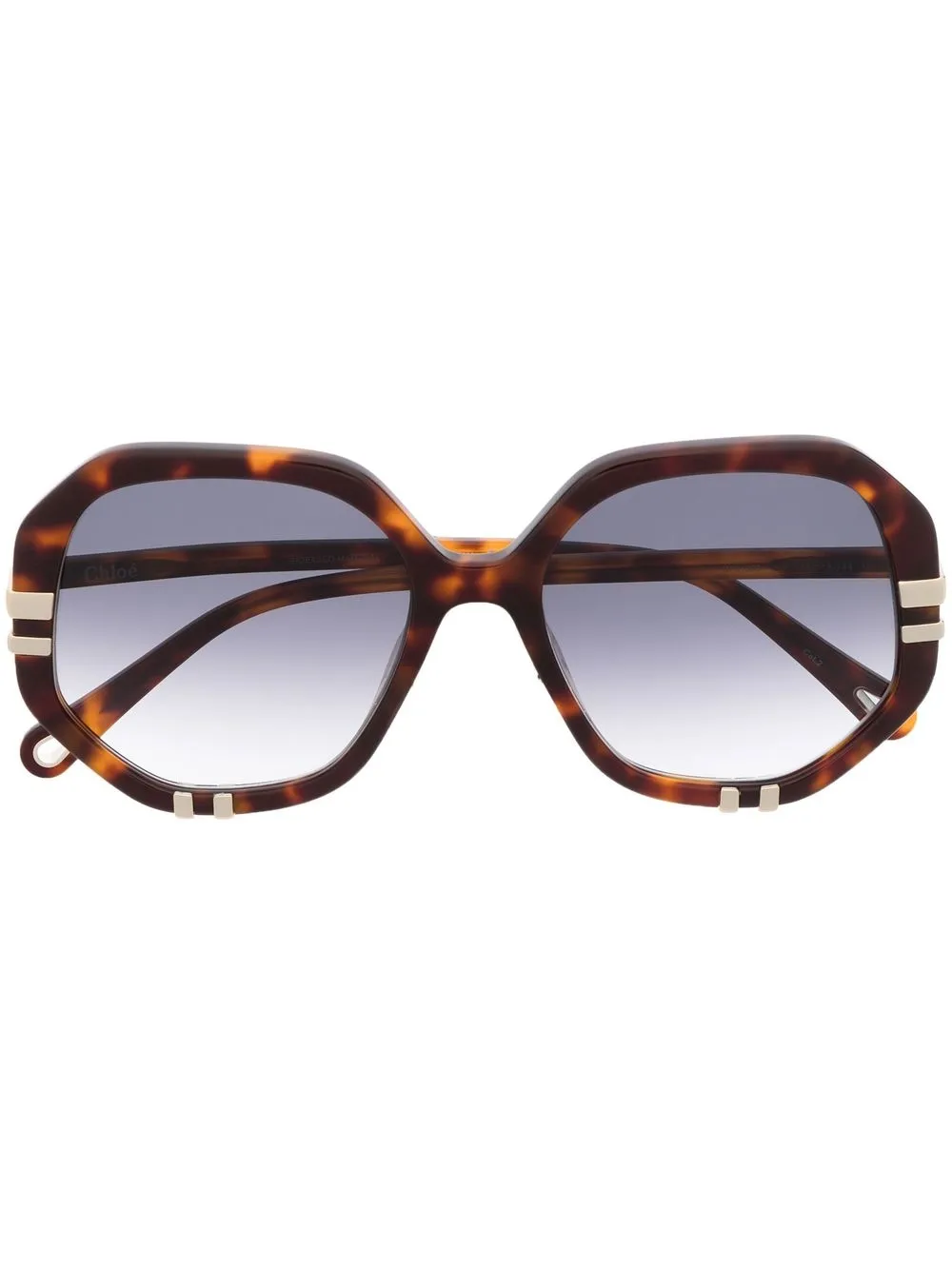 

Солнцезащитные очки в круглой оправе Chloé Eyewear, коричневый