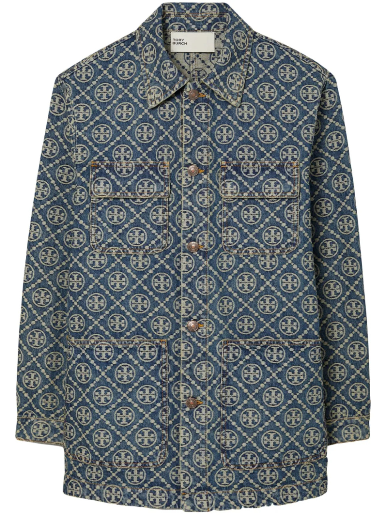 

Tory Burch джинсовая куртка с карманами карго, синий