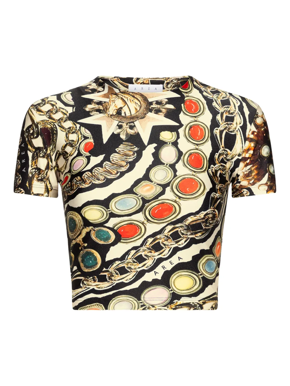 

Укороченная футболка с принтом AREA, нейтральный